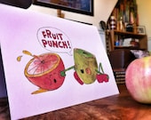 Funny Fruit Punch - Greeting Card