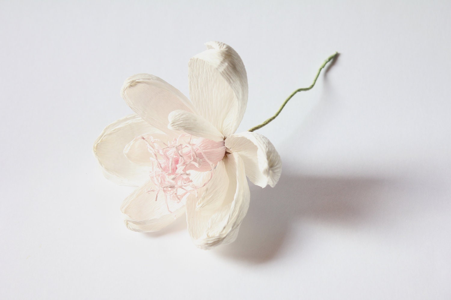 paper flowers, magnolia,  flower decorations, white paper flowers, large paper flowers, flower bouquet paper, handmade paper flowers, 3pcs