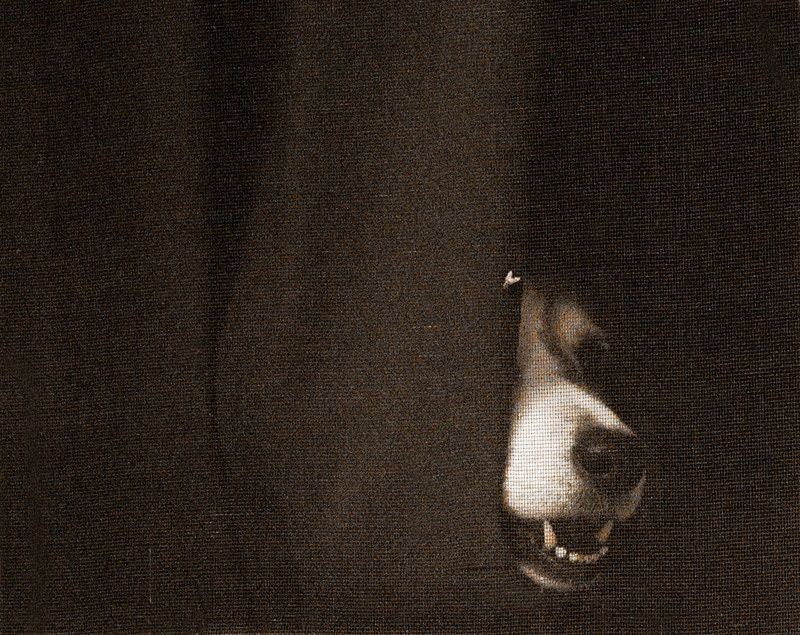 Dog with Friend mixed media print
