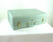Vintage Light Blue 1950s Samsonite Luggage Case / Wardrobe - reAwesome