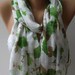 Shawl for Summer /Green Roses - Elegance Shawl / Scarf / soft and light
