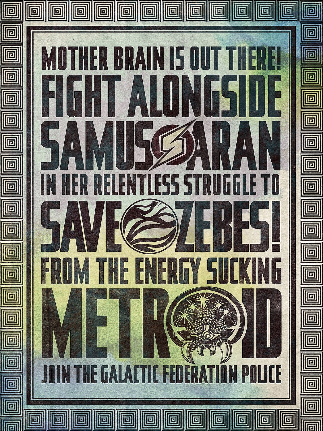 Join Samus Metroid Poster Limited Edition - Only 10 Prints Signed and numbered  giclée fine art print at 16" x 20"