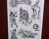 GRAPHIc 45 - WIZARD of OZ STAMP Set - Goes with the Papers -  RARe ACRYLiC SeT -BRaND NeW  In Stock