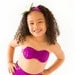 Mermaid "Seashell" Top in silver, green, blue, or fuchsia