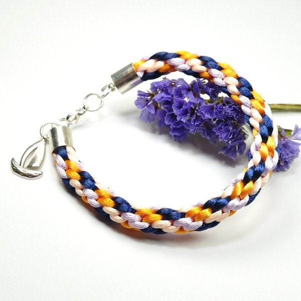 Kumihimo Bracelet. Manually Weaved Bracelet. Satin Bracelet. Handmade Bracelet.