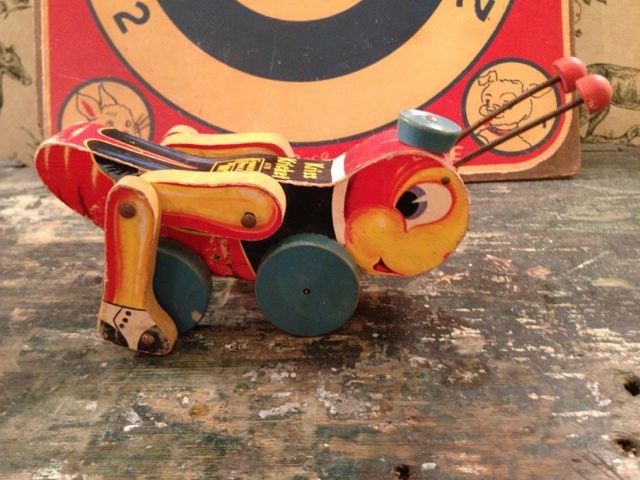 1950s Fisher Price Pull Toy - Kriss Kricket 678 - FlossyBobbsey