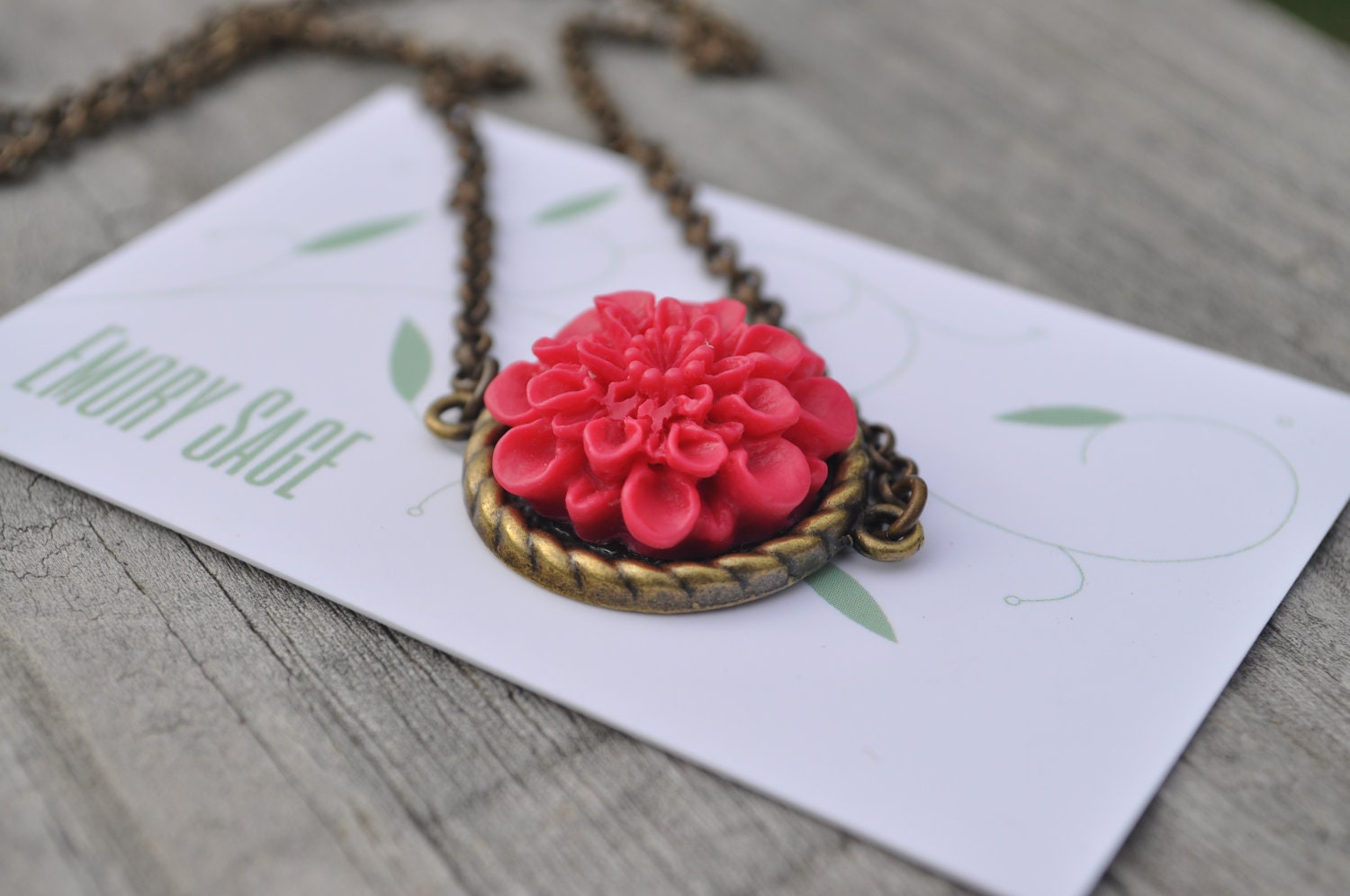 Chrysanthemum Necklace - Pink