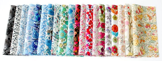 Liberty Fabric Charm Squares 5 inch Tana Lawn Fabric Pieces