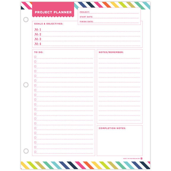 Project Planner Notepad
