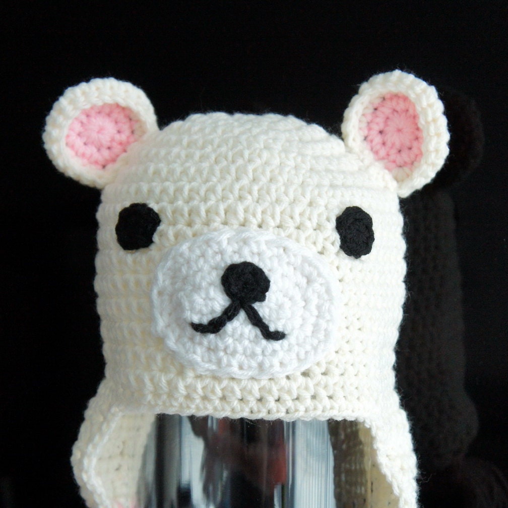Relax Bear Hat, Rilakkuma, Crochet Baby Hat, Animal Baby Hat, Cream, Brown, photo prop, Inspired by Rilakkuma