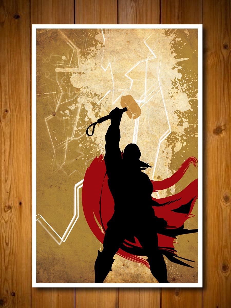 Retro Avengers Movie Poster - Thor