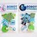 Robot Craft Kit for Kids / 10 Door Hangers / Party Craft / Favors / Play Date Activity