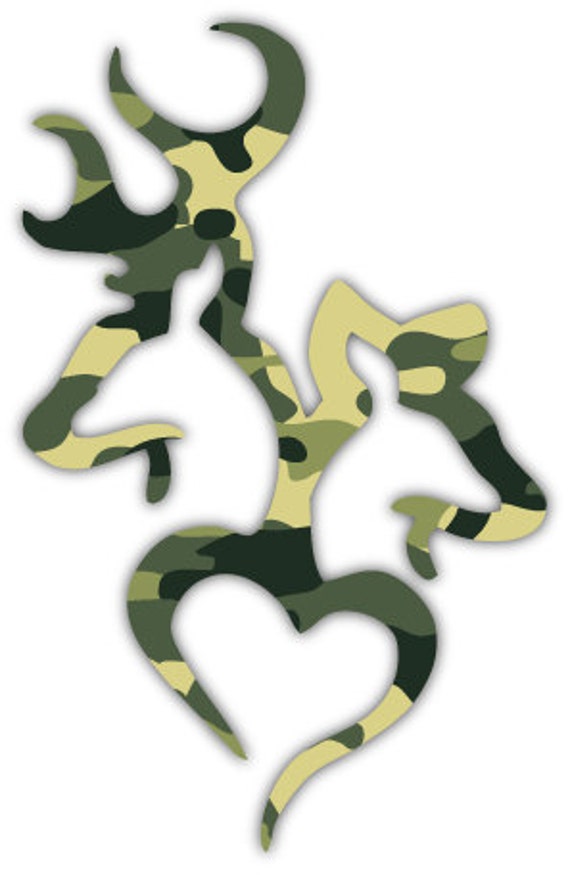Stickers  Cars on Browning Deer Heart Camo Camouflage Sticker Decal By Stickerscrate