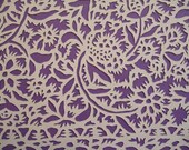Medium: A5 sized purple paper cutting