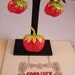 Strawberry Fields Forever, This Set is stamped Access Craft, Brooch and Screw Back Earrings, Adorable Strawberris