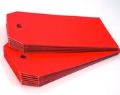 Red Shipping Gift Tags 4 1/4 x 2 1/8" (108mm x 54mm)