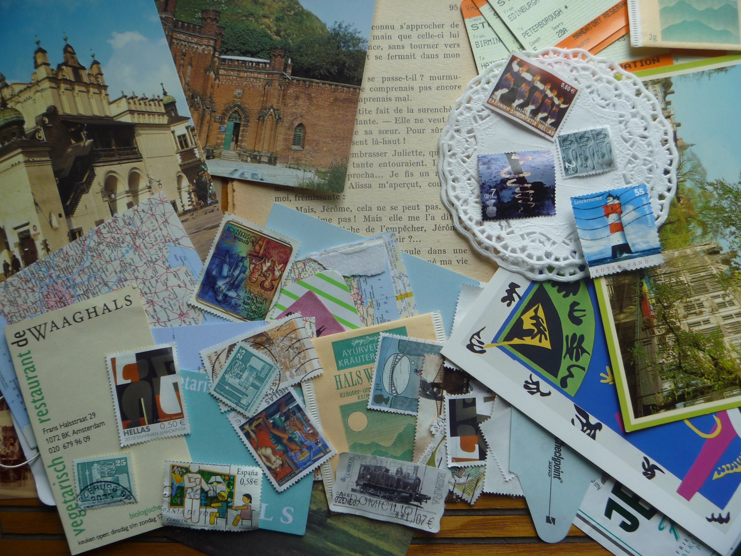 collage inspiration kit, Grand European Tour