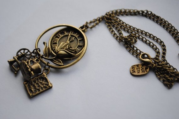 Once Upon A Time Rumbelle (Rumplestiltskin/Belle) Charm Necklace