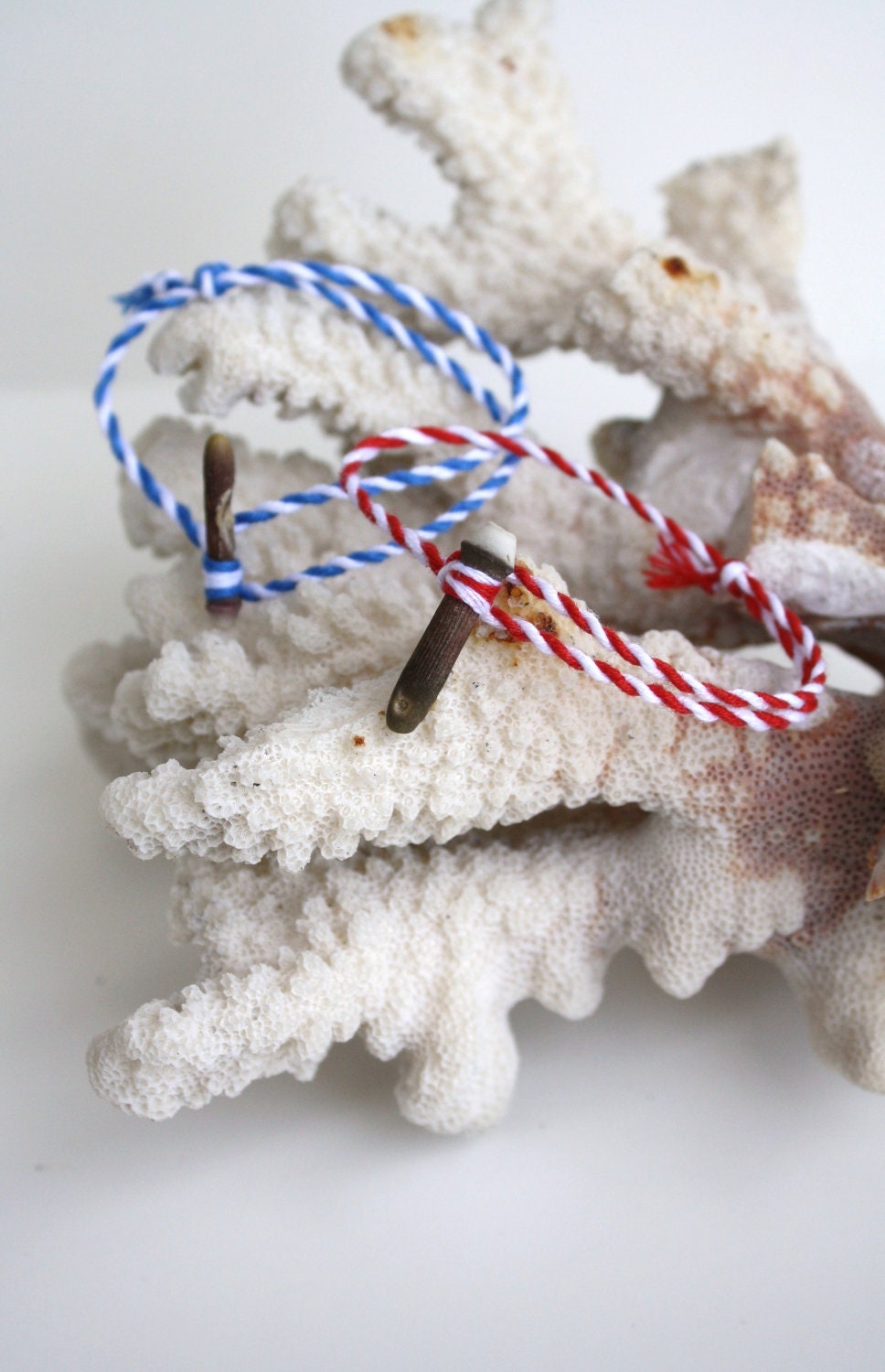 Sea Urchin Friendship Bracelet - Blue White
