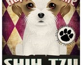 Shih Tzu Pampered Pups Original Art Print - 11x14 - Dog Poster - Dogs Incorporated