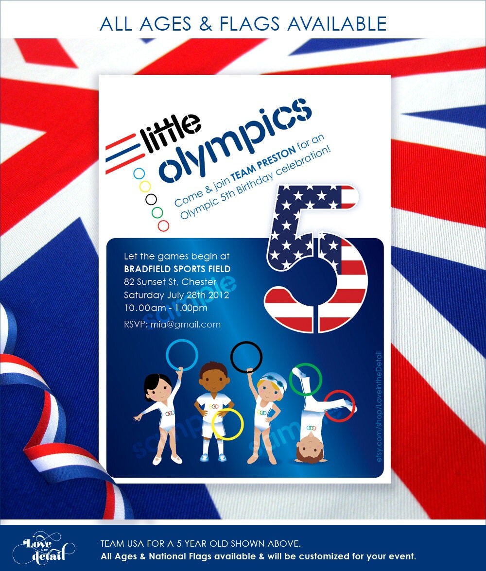 Olympic Invitation Cards