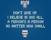 Don't give up - Dr. Seuss Quote - Cross Stitch PDF Pattern Download