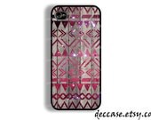IPHONE 5 CASE dark wood wooden AZTEC Native tribal galaxy iPhone 4 case iPhone 4S case iPhone case Hard Plastic Case Soft Rubber Case