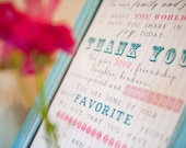 Wedding Thank You Sign