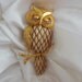 Razza Owl Pendant in Goldtone and Ivory