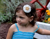 Back to School - Darling Daisy Barrette- (Hand Embroidered)