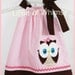 Super Cute Pink and Brown Owl applique Dress