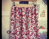 80's print skirt, vintage fabric, ethical fashion.