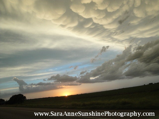 After The Storm - Sunset in Iowa with Intense Storm Clouds  - 8x10 Fine Art Print