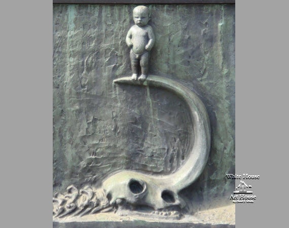 Vigeland Sculpture Park in Oslo, Norway - Travel Photograph - "Baby Survives All" Relief / multiple sizes & canvas wraps available