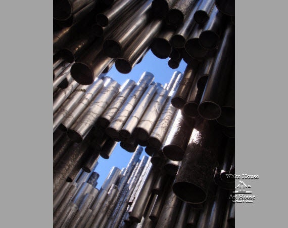 Abstract Travel Photograph - Helsinki, Finland - Sibelius Monument against the Sky / multiple sizes & canvas wraps available