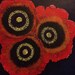 bright red poppies in full bloom and bursting with colour. This painting is now sold.