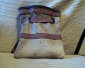 Little Leather and Cotton Ribbon Bag