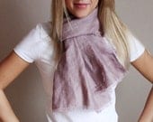Summer linen scarf violet spring gift idea light fresh /hmet/rusteam / team madcap/etsy lush