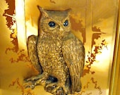 Mid Century Owl Picture Copper 3 D John Lovin 1970s Woodland Nature Inspired Artwork Sculptural