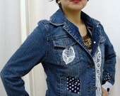 Upcycled Redesigned Denim Jacket - "I'm a Cowgirl"