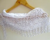 fashion scarves, women new scarf, 2013 scarf  trends, guipure fabric, White scarf, Cowl Scarf with Lace Edge, for her