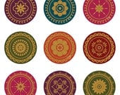 Floral Sari Ornaments - Printable Digital Sheet - Buy 2, Receive 1 FREE