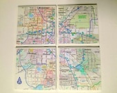 Map of Denver, CO - Set of 4 Coasters - Ceramic- Colorado