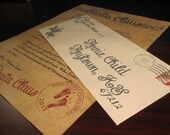 Baby Santa Letter from Santa Claus on Vintage paper Baby's First Christmas