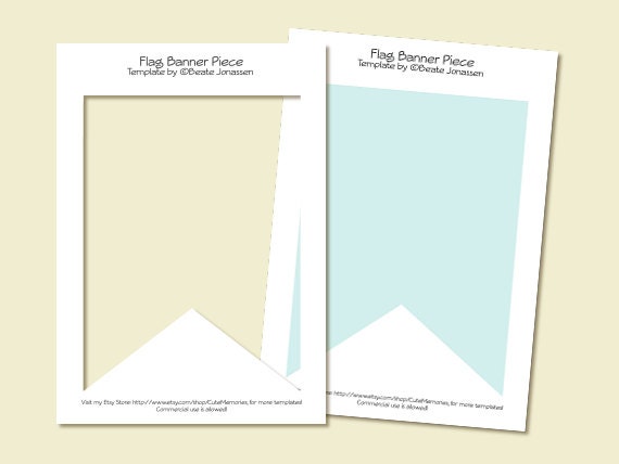 Instant Download DIY Party template - Flag Banner Il_570xn