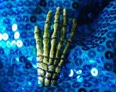 Zombie Skeleton Hand OOAK Hand Painted Hair Clip Rockabilly/Psychobilly/Punk/Emo/Goth/Gothic/Cyber/Industrial