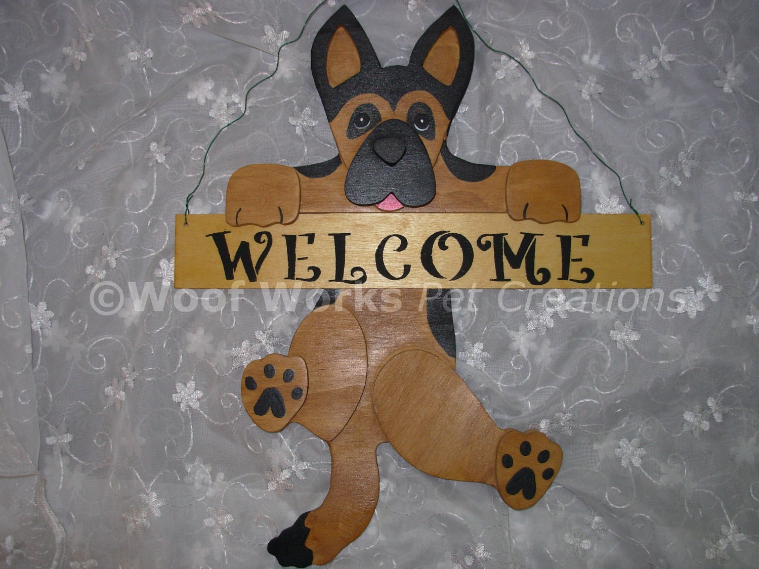 German Shepherd Welcome Sign