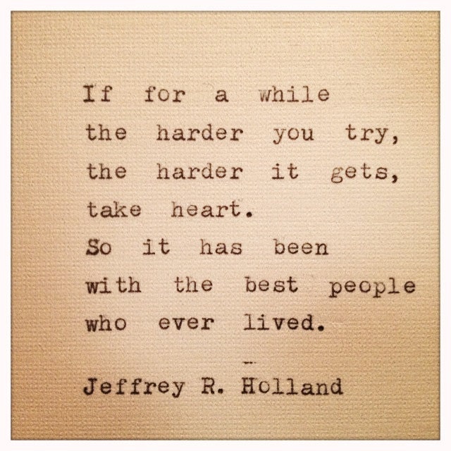 Jeffrey R. Holland Quote Made on Typewriter and Framed