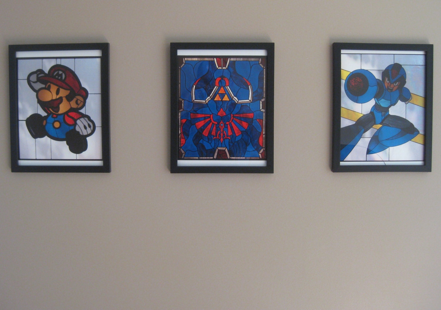 Nintendo Print Collection - Limited run of 25 - Series of Framed Prints from Stained Glass - Poster