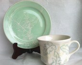Gentle Leaves Tea Cup - Hand Painted